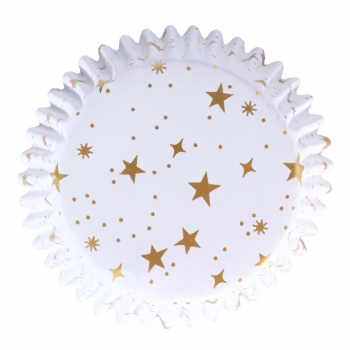 Cupcake Baking Cases - Golden Stars